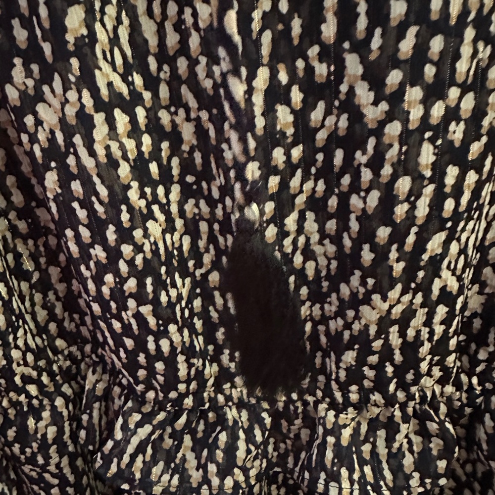 NWT Soft Surroundings  Hazel/Black/Tan Animal Print Tiered V Neck Dress - Size L - Picture 5 of 14
